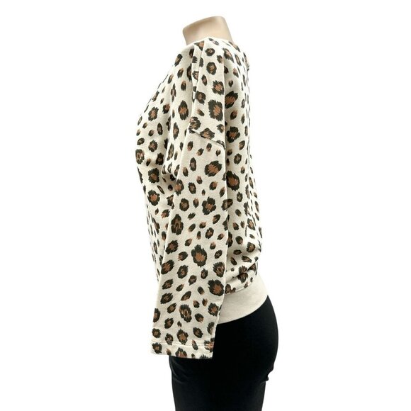 J.Crew Womens Sweater Boatneck Leopard Print Long Sleeve Pullover Cotton Small - Picture 4 of 10